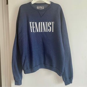 Navy Blue “Feminist” Crewneck Sweatshirt